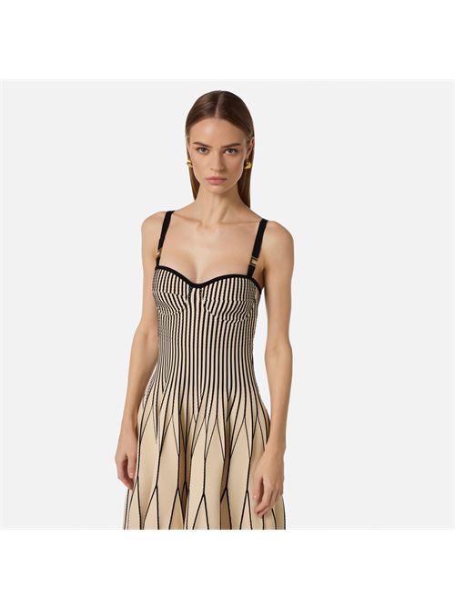 Abito in maglia bicolore ELISABETTA FRANCHI | AM27S62E2/E84